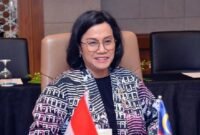 Sri Mulyani memaparkan peran SBSN sebagai penopang utama aset keuangan syariah Indonesia. (Facebook.com @Sri Mulyani Indrawati)